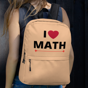 I Heart Math Backpack - Tan