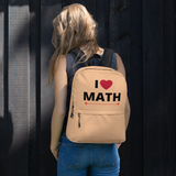 I Heart Math Backpack - Tan