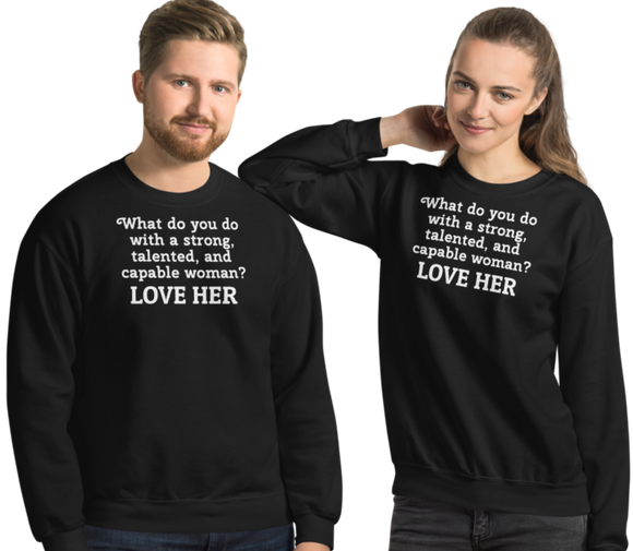 Strong Woman Love Dark Sweatshirts