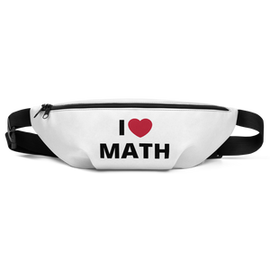 I Heart Math Fanny Pack - White