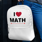 I Heart Math Backpack - White