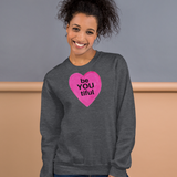 BeYOUtiful in Pink Heart Sweatshirts - Dark