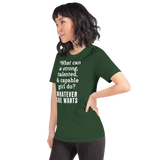 Strong Girl & Whatever She Wants Dark T-Shirts