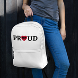 Proud w/ Math in Heart Backpack-White