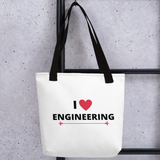 I Heart Engineering Tote Bag - White