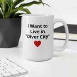 Live in "Diver City" w/ Heart Mug