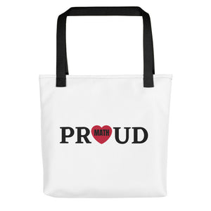 Proud w/ Science in Heart Tote Bag-White